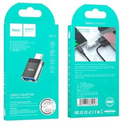 Адаптер Hoco UA17 USB 3.0 Type-C Black