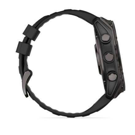 Часы Garmin Fenix 8 AMOLED, 51 mm Sapphire, Carbon Grey DLC Titanium с Black/Pebble Grey